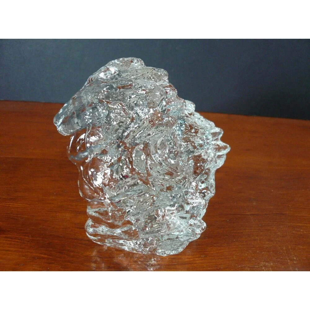 Clear Glass Icicle Candle Holder - Holds 3 1/2